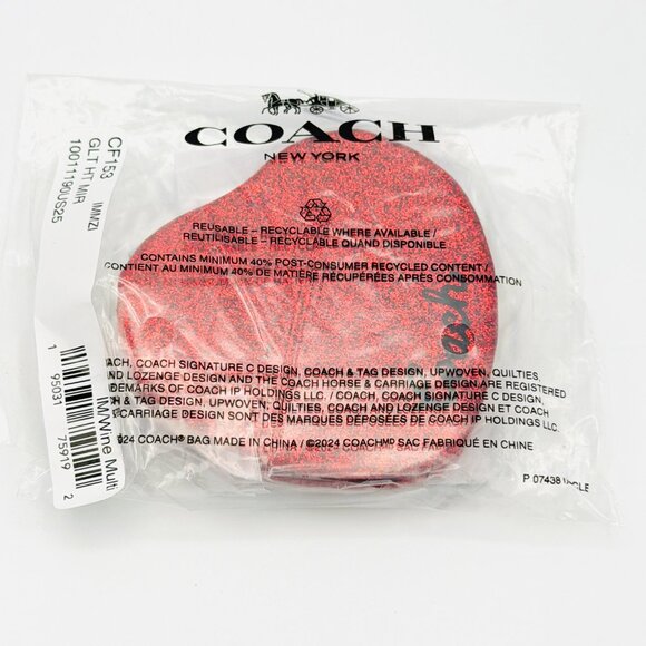 3704 COACH HEART COMPACT MIRROR - Picture 2 of 4